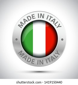 made in italy flag grunge icon