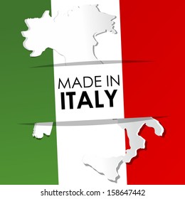 Made in Italy Flag vector illustration