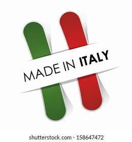 Made in Italy Flag vector illustration