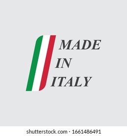 Icono vectorial plano hecho en Italia