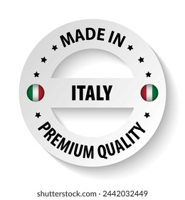 Made in Italy graphic and label. Element of impact for the use you want to make of it.