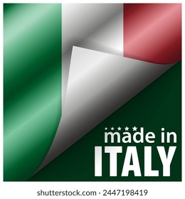Made in Italy graphic and label. Element of impact for the use you want to make of it.
