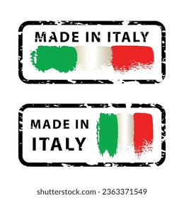 Made in Italy grunge stamp, isolated on white background, vector illustration.