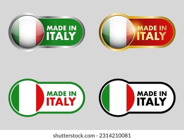 Made in Italy icon set, in vector format