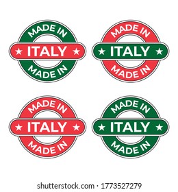 Made in Italy icon symbol for product tag, emblem badge