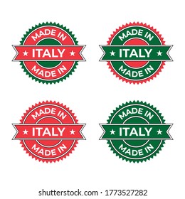 Made in Italy icon vector illustration for product badge emblem