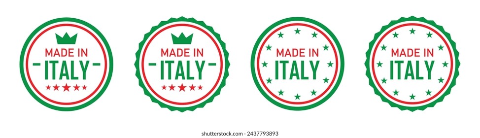 Icono hecho en Italia, ilustración vectorial