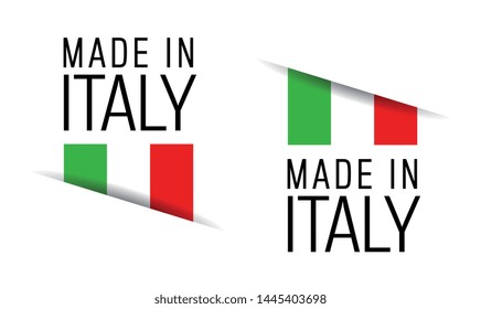 Made in Italy isolated on white background