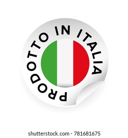 Made in Italy Italian language Prodotto in Italia 