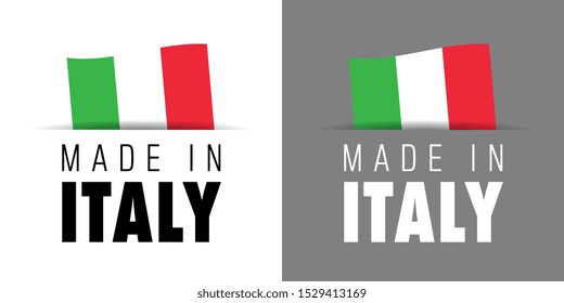 Made in Italy label isolated on white background