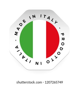 Made in Italy label sign