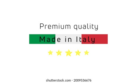 Made in Italy label. Vector illustration on a white background.