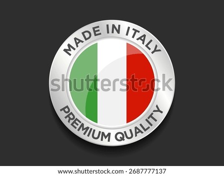 Made in the Italy labels icon, made in the Italy logo, Italy flag , Italy product emblem
