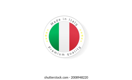 Made in Italy labels. Italy quality stamp. Quality mark vector icon for  tags, badges, stickers, emblem, product.