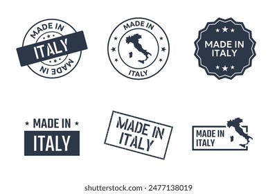 made in Italy labels set, Italian product icons