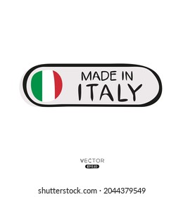 Made in Italy, Italy logo design, vector illustration.