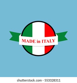 Made in Italy logo. Italian production Sign. Emblem for products from Italy
