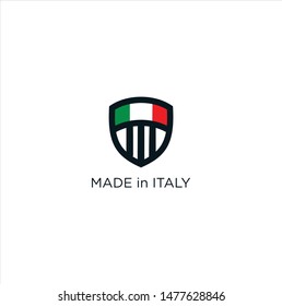 Made In Italy Logo Shield Vector . Italy Logo 