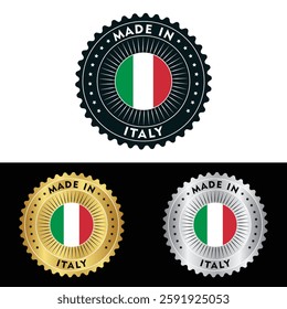 Made in Italy Make in Italy Organic Genuine Seal Tag Stamp Badge