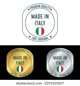 Made in Italy Make in Italy Organic Genuine Seal Tag Stamp Badge