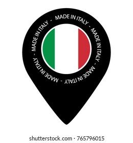 Made In Italy - Map Pointer Flag