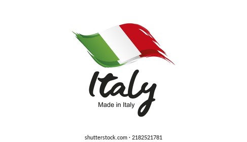 Made Italy New Handwritten Flag Ribbon Stock Vector (Royalty Free ...