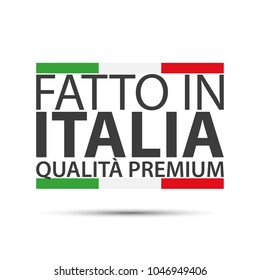Made in Italy, premium quality, simple vector symbol with Italian tricolor isolated on white background - Shutterstock ID 1046949406
