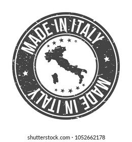 Made in Italy Quality Map Original Stamp. Design Vector Art Seal Badge illustration.