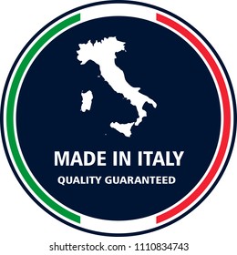 Made in Italy quality stamp. Vector illustration