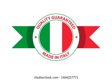 Made in Italy quality stamp. Vector illustration. Rome, Milano