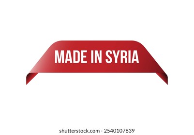 Made in Italy red ribbon label banner.