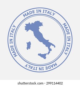 Made in Italy seal. Sign of production. Vector illustration EPS8