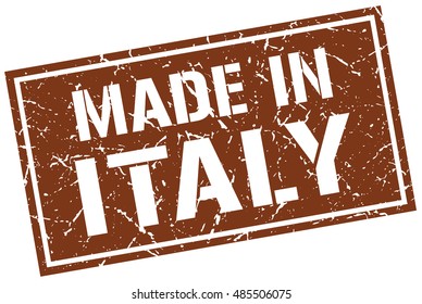 made in Italy stamp. Italy grunge vintage isolated square stamp. made in Italy