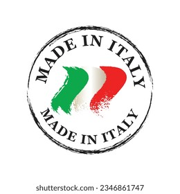 Made in Italy stamp, isolated on white background, vector illustration.