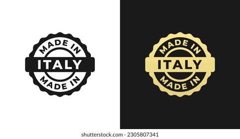 Made in Italy Stamp or Made in Italy Label Vector Isolated in Flat Style. Best Made in Italy label for product packaging design element. Simple made in Italy stamp for packaging design element.