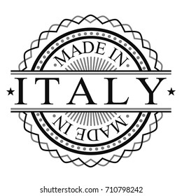 Made In Italy Stamp Logo Icon Symbol Design