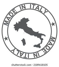 Made in Italy stamp. vector