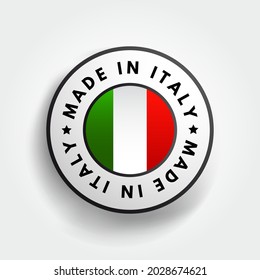 Made in Italy text emblem badge, concept background