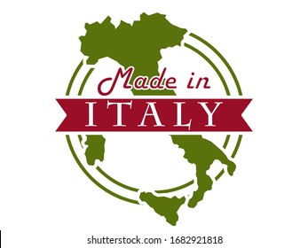Hergestellt in Italien Vektorillustration Illustration
