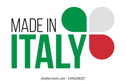 Made In Italy, Vector Logo On White Background