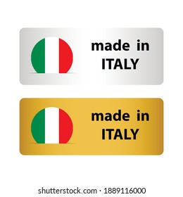 made in Italy vector stamp. badge with Italy flag