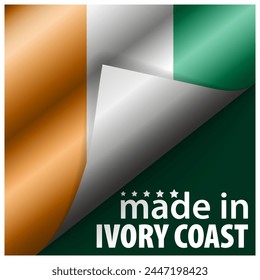 Made in IvoryCoast graphic and label. Element of impact for the use you want to make of it.