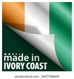 Made in IvoryCoast graphic and label. Element of impact for the use you want to make of it.