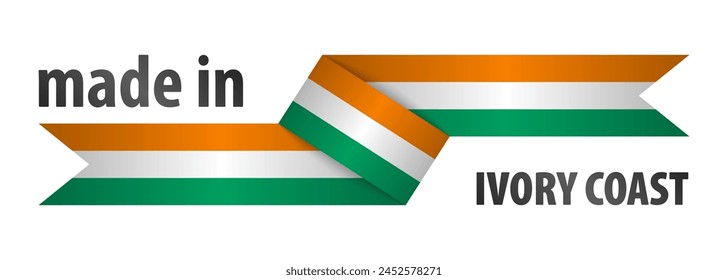 Made in IvoryCoast graphic and label. Element of impact for the use you want to make of it.