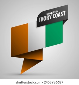 Made in IvoryCoast graphic and label. Element of impact for the use you want to make of it.