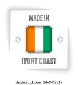 Made in IvoryCoast graphic and label. Element of impact for the use you want to make of it.