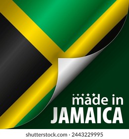 Hecho en Jamaica gráfico y etiqueta. Elemento de impacto para el uso que quieres hacer de él.