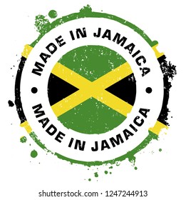 Made in Jamaica Stamp. Vector Illustration Sign. svg