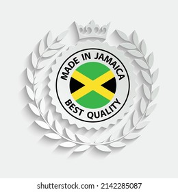 made in Jamaica  vector stamp. badge with Jamaica  flag svg