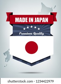 Made in Japan Background Design with Map